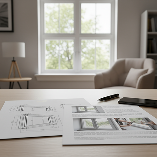 Dokumentacja techniczna i rysunki profili okiennych