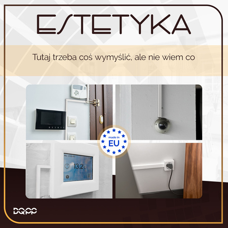 Kanał kablowy Listwa PCV 15x10mm korytko kablowe Białe samoprzylepne