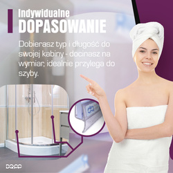 Uszczelka Kabiny Prysznicowej do Kabin Prysznicowych do Szyb 6mm-8mm UK29 0,1m - 2,0m