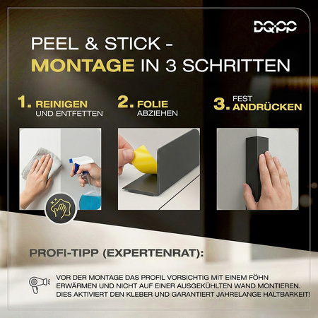 Kątownik PCV Samoprzylepny Wewnętrzny Narożnik 15x15mm BIAŁY 2m 