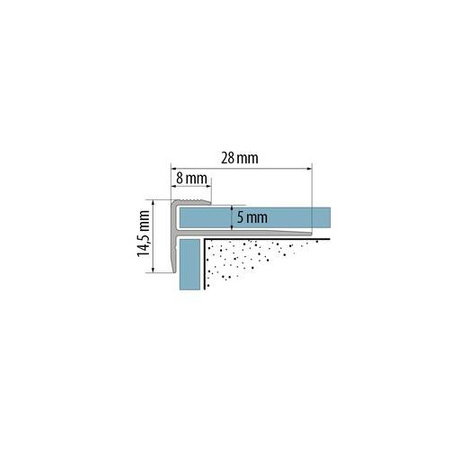 Profil Schodowy Aluminiowy Do Paneli LVT SREBRNY 1,35m