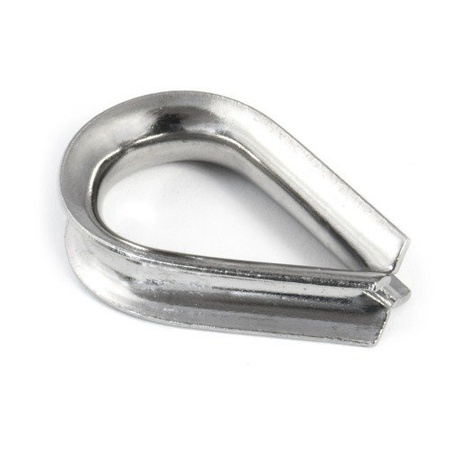 ZESTAW: lina nierdzewna 3mm 7x19 - 10m, zacisk kabłąkowy - 6 szt., kausza - 2 szt.