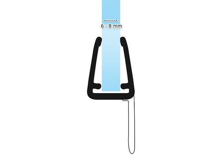 Uszczelka Kabiny Prysznicowej do Kabin Prysznicowych do Szyb 6mm-8mm UK27 0,1m - 2,0m