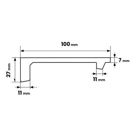 Listwa Karniszowa Maskująca Karnisz 10cm Czarna 2m