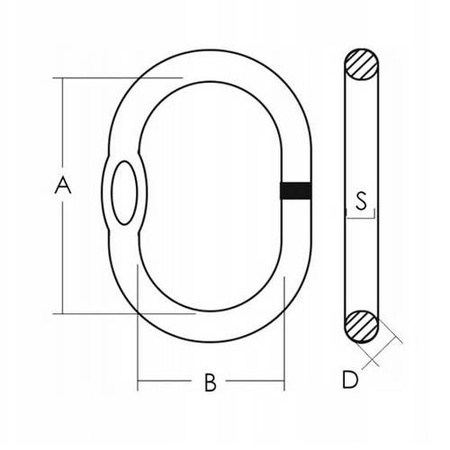 Ogniwo zawiesiowe pojedyncze 10/8mm Klasa 8