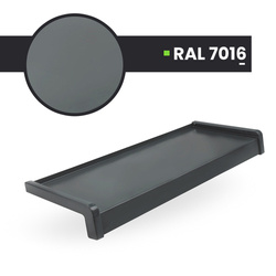Parapet Zewnętrzny Stalowy Antracyt RAL 7016 Szerokość 40cm ZAŚLEPKI PCV GRATIS
