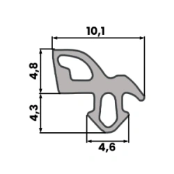 Uszczelka Okienna do Okna Okien PCV SZARA ALUPLAST S-1560