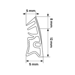 Uszczelka okienna KD-6 Brązowa do Okien Drewnianych - Skrzydło Rama