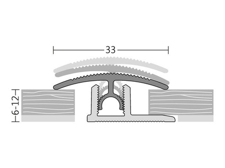 Listwa Progowa Regulowana 33mm Na Wcisk Wciskana ZŁOTA 100cm