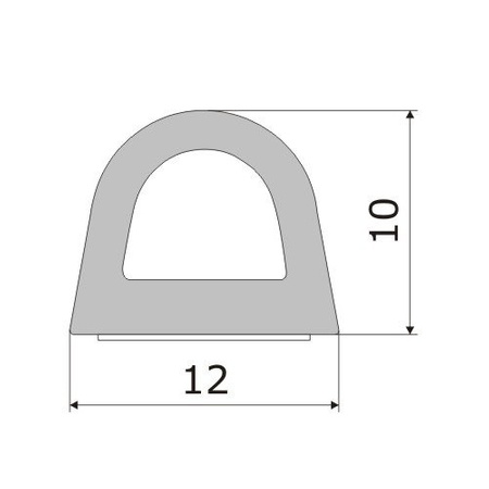 Uszczelka Gumowa Samoprzylepna D SD-54 12x10mm BIAŁA