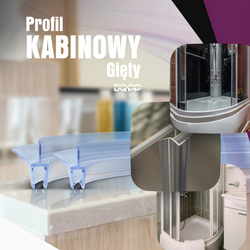 Uszczelka Kabiny Prysznicowej GIĘTA do Kabin Prysznicowych do Szyb 3,5mm-5mm UKG13 0,1m - 1,0m