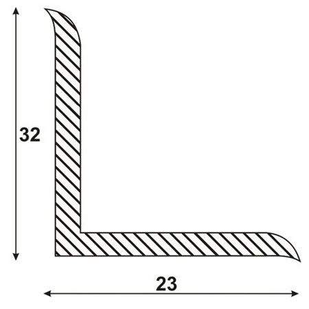 Listwa Gumowa Taśma Przypodłogowa Podłogowa 32x23mm CIEMNY BRĄZ