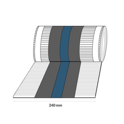 Taśma Aluminiowa KALENICOWA pod Gąsior xRoll 5mb Szerokość 240mm RAL 8012 KASZTAN