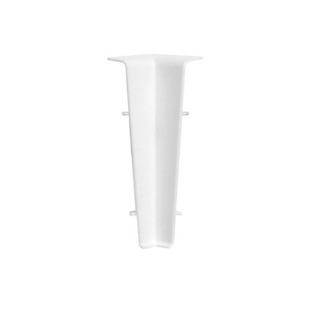 Narożnik wewnętrzny do listwy PCV 75mm BIAŁY