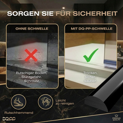 Próg akrylowy samoprzylepny do kabiny prysznicowej 5×10 mm – przezroczysty