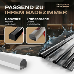 Próg akrylowy samoprzylepny do kabiny prysznicowej 5×10 mm – przezroczysty