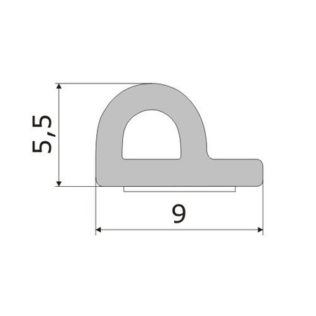 Uszczelka Gumowa Samoprzylepna P SD-39 9x5,5mm BIAŁA