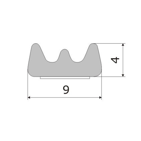 Uszczelka Gumowa Samoprzylepna E SD-40 9x4mm BIAŁA