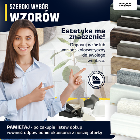 Listwa Przyblatowa Blatowa do Blatu Kuchenna PCV PVC 37mm ANTRACYT + wkręty GRATIS!