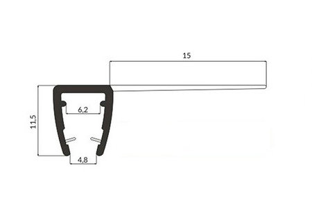 Uszczelka Kabiny Prysznicowej do Kabin Prysznicowych do Szyb 6mm-8mm UK02 0,1m - 2,0m