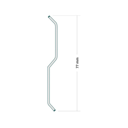 Listwa Kominowa Aluminiowa 77mm CIEMNY BRĄZ RAL 8019 1m 2m