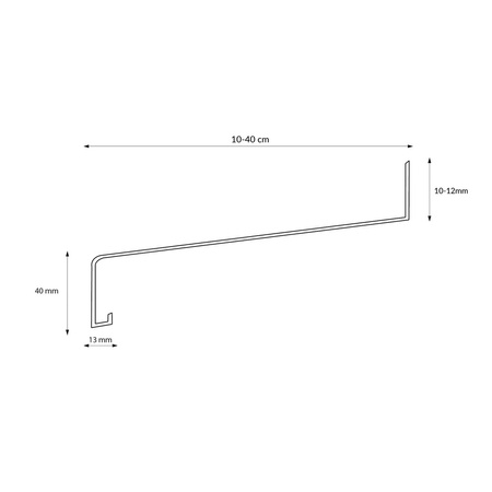 Parapet Zewnętrzny Stalowy Srebny RAL 9006 Szerokość 10cm ZAŚLEPKI PCV GRATIS