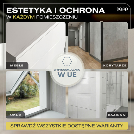Kątownik PCV Samoprzylepny Zewnętrzny Narożnik 25x25mm BIAŁY 2m