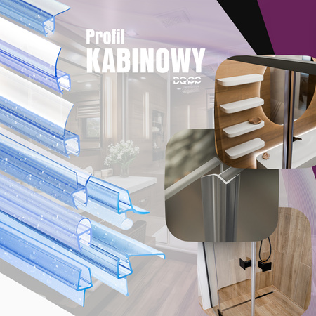 Uszczelka Kabiny Prysznicowej do Kabin Prysznicowych do Szyb 6mm-8mm UK29 0,1m - 2,0m