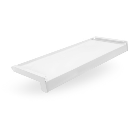 Parapet Zewnętrzny Aluminiowy ALU Biały RAL 9016 Szerokość 27,5cm z Zaślepkami ALUMINIOWYMI GRATIS