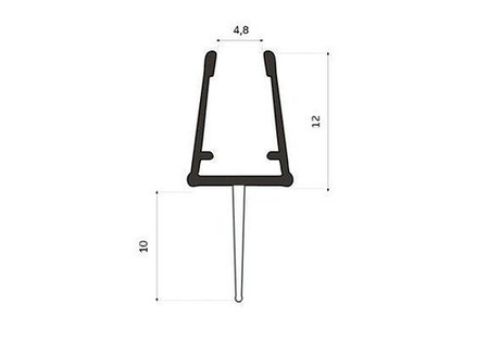 Uszczelka Kabiny Prysznicowej do Kabin Prysznicowych do Szyb 6mm-8mm UK10 0,1m - 2,0m