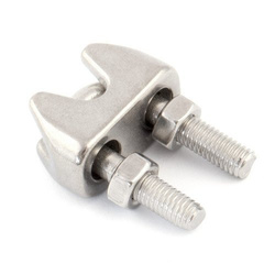 ZESTAW: lina nierdzewna 3mm 7x19 - 10m, zacisk kabłąkowy - 6 szt., kausza - 2 szt.