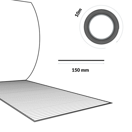 Taśma DEKARSKA BUTAPE Butylowa 150mm BRĄZOWA