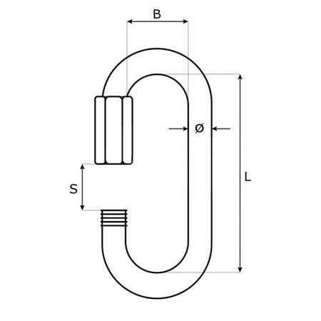 Ogniwo Skręcane NIERDZEWNE Kwasoodporne V4A 6mm