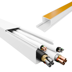 Kanał kablowy Listwa PCV 15x10mm korytko kablowe Białe samoprzylepne