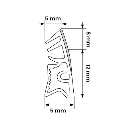 Uszczelka okienna KD-6 Brązowa do Okien Drewnianych - Skrzydło Rama