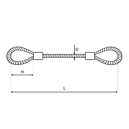 Linka Stalowa w PCV CZARNA z Pętlami Pętelkami Lina z Okiem Oczkami Pętlica 2/4mm 1x19