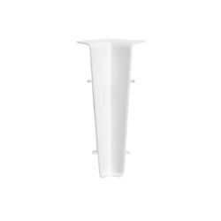 Narożnik wewnętrzny do listwy PCV 75mm BIAŁY