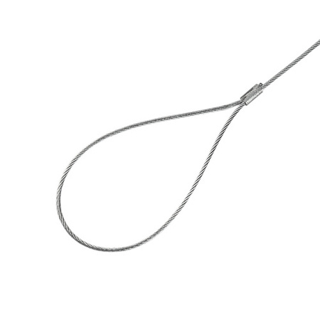 Linka Stalowa z Pętlami Pętelkami Lina z Okiem Oczkami Pętlica 6mm 6x19