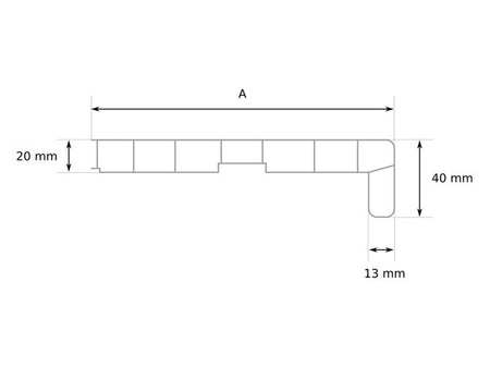 Parapet Wewnętrzny Komorowy PCV BUK Szerokość 30cm + zaślepki GRATIS