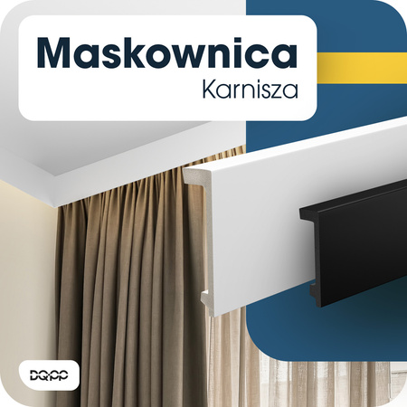 Listwa Karniszowa Maskująca Karnisz 10cm Biała 2m