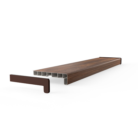 Parapet Wewnętrzny Komorowy PCV ORZECH Szerokość 30cm + zaślepki GRATIS