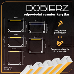 Kanał kablowy Listwa PCV 15x10mm korytko kablowe Białe samoprzylepne