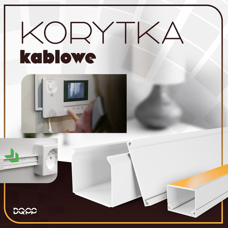 Kanał kablowy Listwa PCV 15x10mm korytko kablowe Białe samoprzylepne