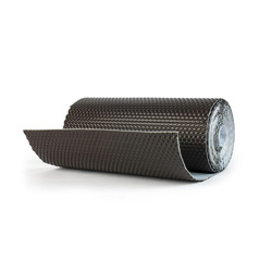 Taśma KOMINOWA 3D Opierzeniowa Aluminiowa Ryflowana CIEMNY BRĄZ