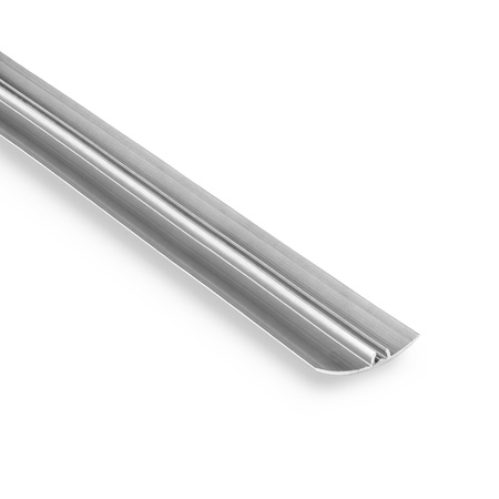 Profil Progowy Owalny Listwa Progowa Owalna 1,80cm SREBRNY 50mm WCISKANA
