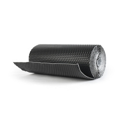 Taśma KOMINOWA 3D Opierzeniowa Aluminiowa Ryflowana GRAFIT