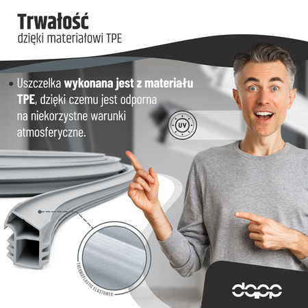 Uszczelka drzwiowa do drzwi zewnętrznych ościeżnicy stalowej KU-11 BIAŁA