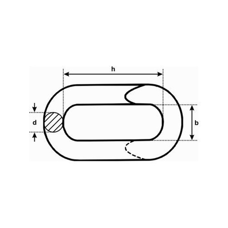 Ogniwo ZAKLEPYWANE Łącznik Łańcucha Ocynk Ocynkowany 10mm