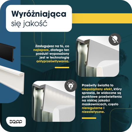 Listwa Karniszowa Maskująca Karnisz 10cm Czarna 2m