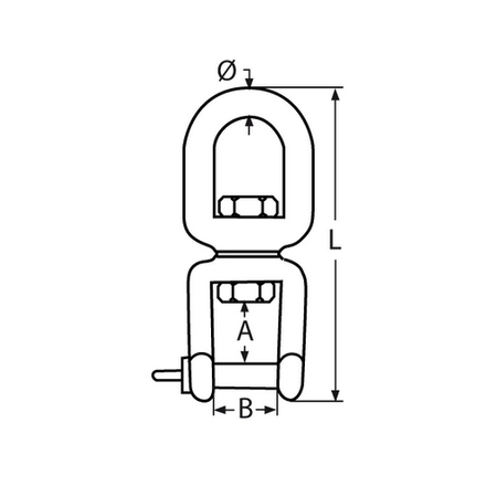 Krętlik OKO-SZEKLA Nierdzewny V4 8mm